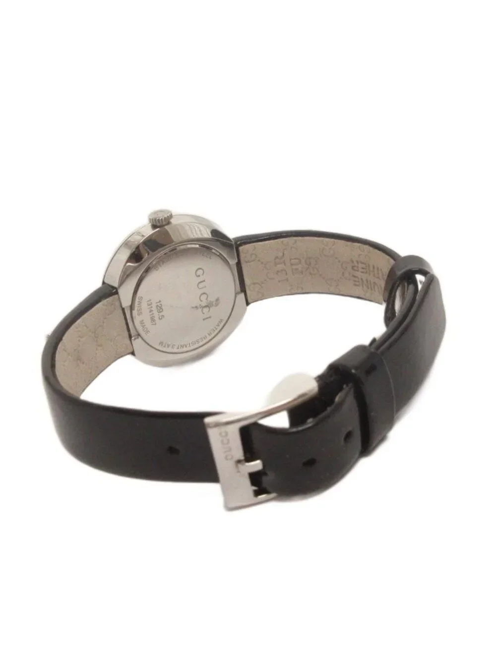 Gucci Uplay Watch Quartz Analog Leather Black